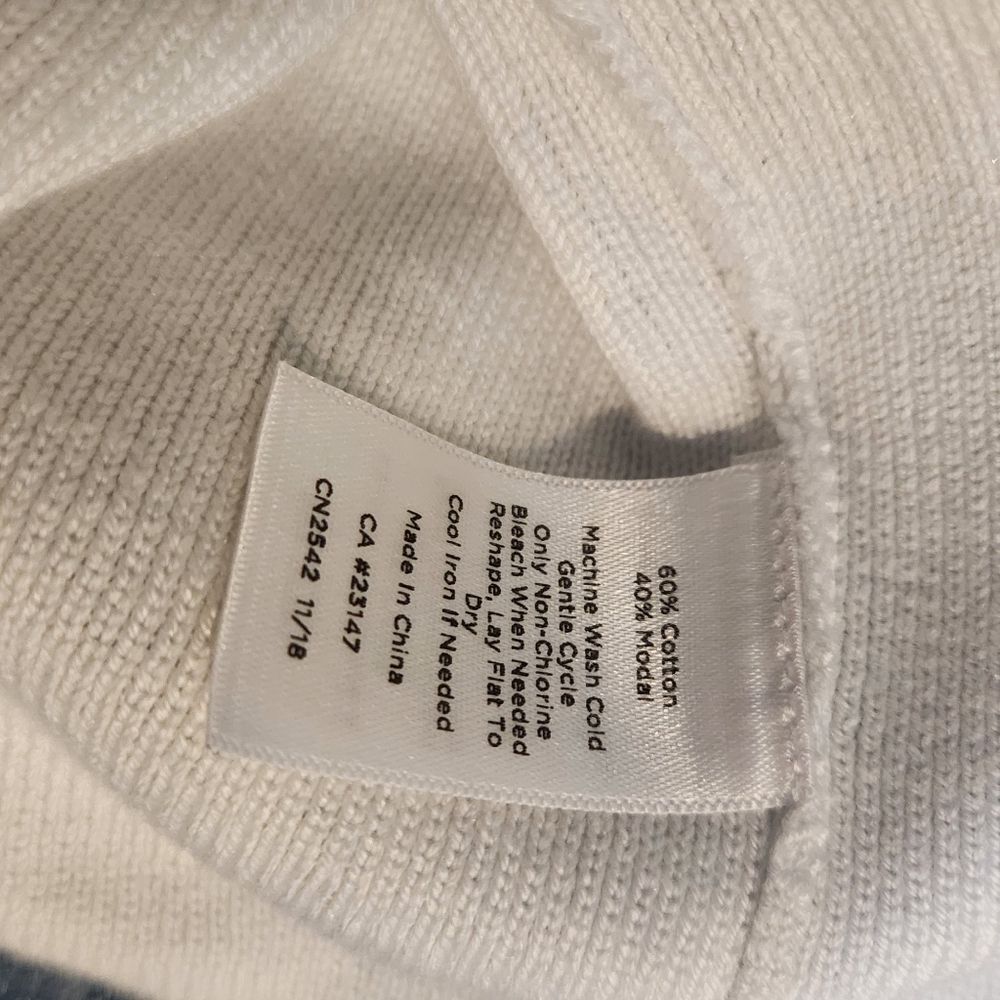 Women's Talbots White Cardigan, Size L - Picture 3 of 10